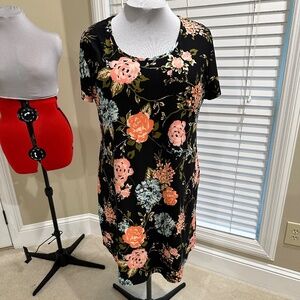 NWOT Planet Gold Women's 3X Floral T-Shirt Dress